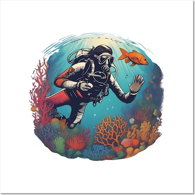 Hawaiian Ocean Dive Summer Colors Wall Art by trubble